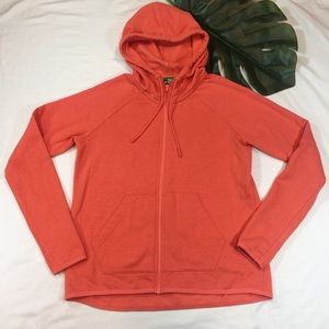 DIP | coral zip up hoodie